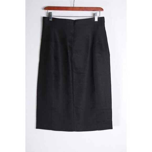 Gianni Versace Women's 44 Black Straight & Pencil Midi Skirt Back Zipper - Picture 8 of 14